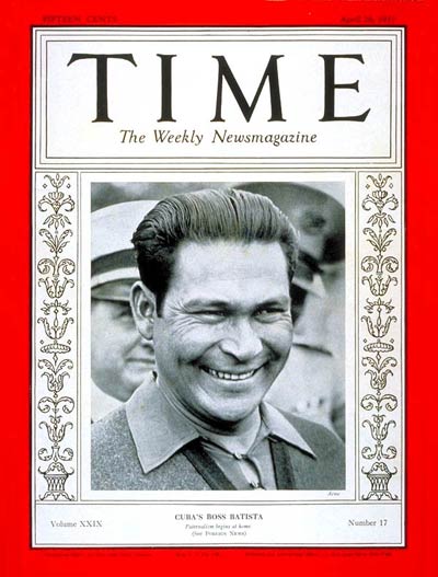 O Κουβανός δικτάτορας, Μπατίστα, στο εξώφυλλο του αμερικανικού περιοδικού TIME.