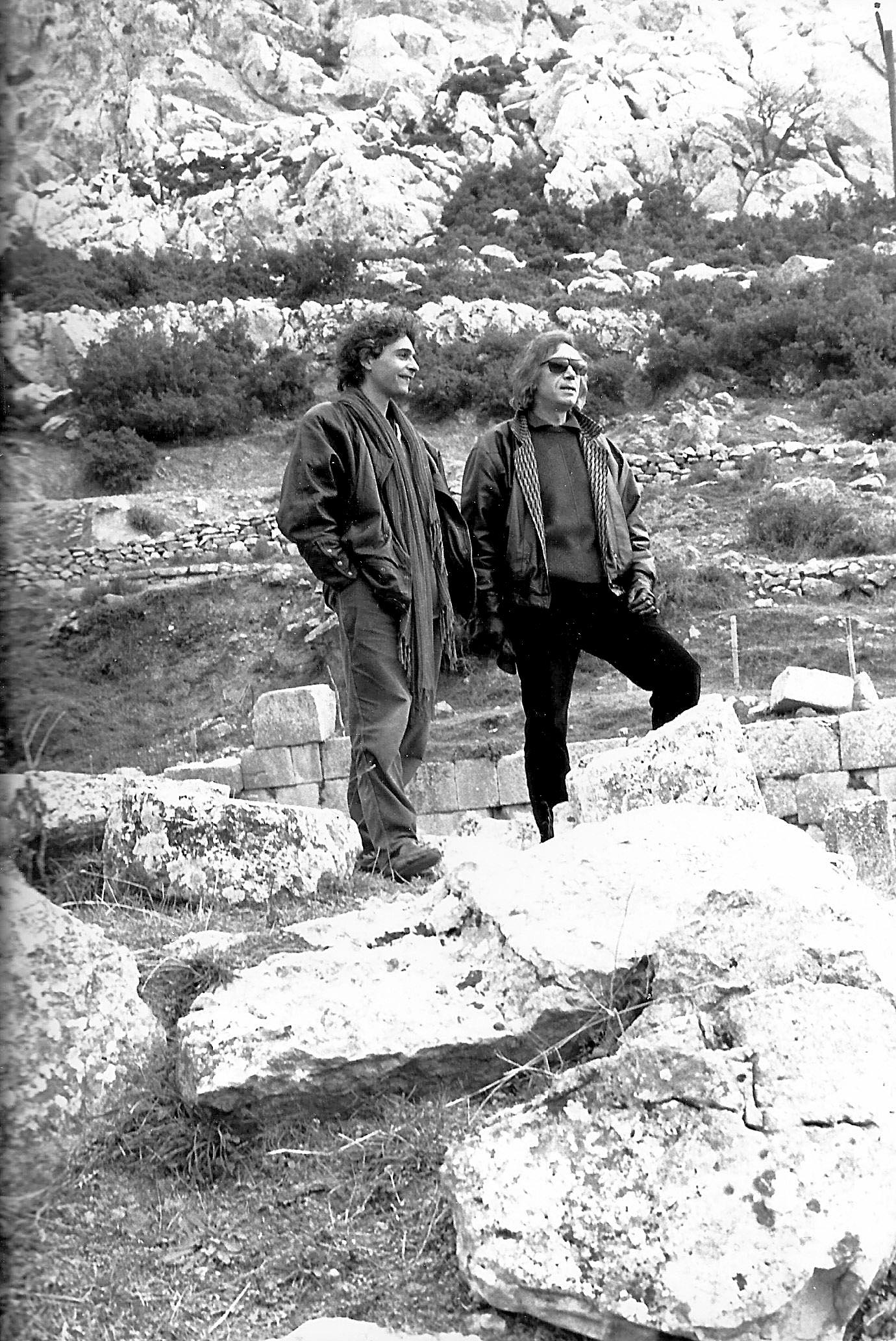 Με τον Γιώργο Χειμωνά στο Πτώο Βοιωτίας, 1989. Φωτογραφία: Κυβέλη Μαλαμάτη.