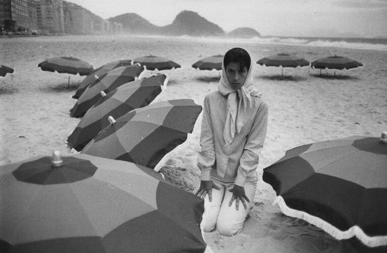 actress Danusa Weiner @ Copacabana Beach, Rio de Janeiro, Brazil (1960)