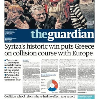 «Η ιστορική νίκη του ΣΥΡΙΖΑ βάζει την Ελλάδα σε τροχιά σύγκρουσης με την Ευρώπη»