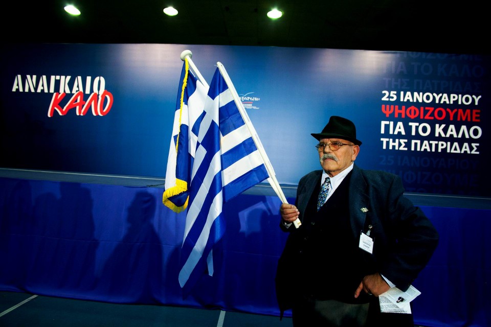 Προεκλογική συγκέντρωση των ΑΝΕΛ στο ΚΥΒΕ Περιστερίου, Πέμπτη 22 Ιανουαρίου 2015. φωτο: Μιχάλης Παππάς