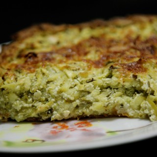 Τάρτα κολοκυθιού με γραβιέρα, ανθότυρο, πράσο και φρέσκο κρεμμυδάκι