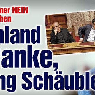 «Σόιμπλε σ’ ευχαριστούμε για το “όχι” στους χρεοκοπημένους Έλληνες»