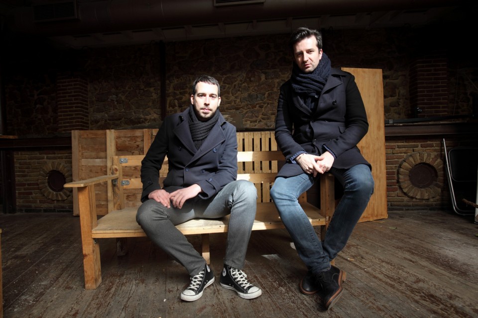 Στέφανος Λουκόπουλος και Πάνος Βλάχος δεξιά.  