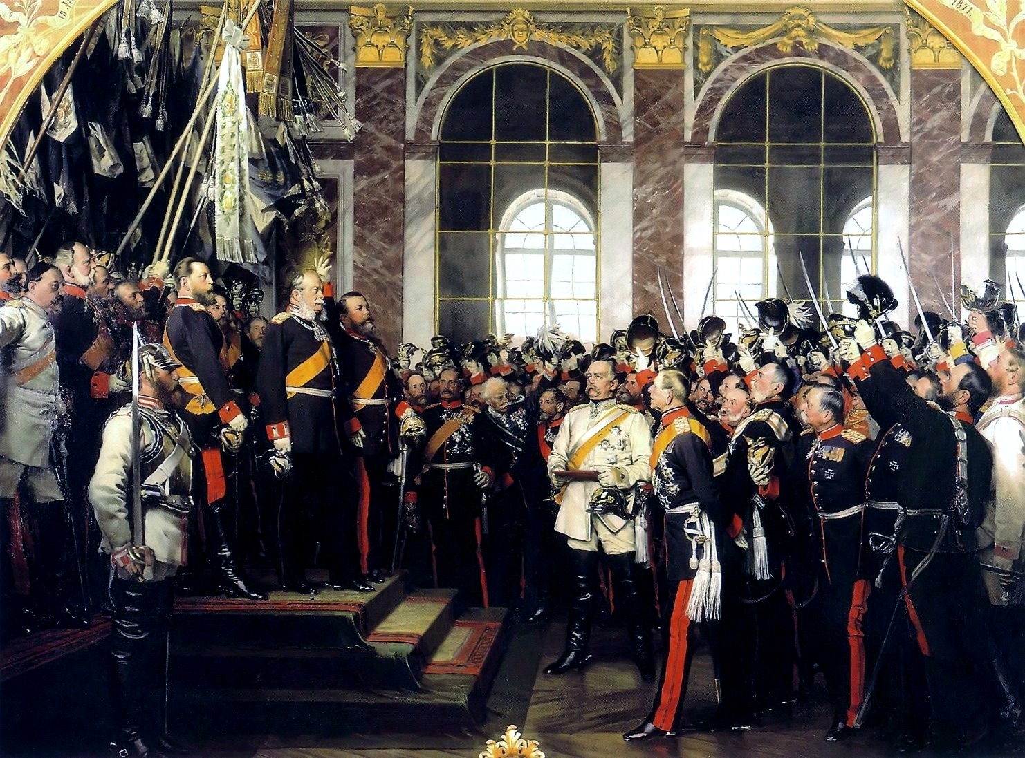 Ανακήρυξη του Βίλχελμ του 1ου σε αυτοκράτορα του 2ου Ράιχ το 1871 στις Βεραλλίες - BISMARCK-MUSEUM FRIEDRICHSRUH. 