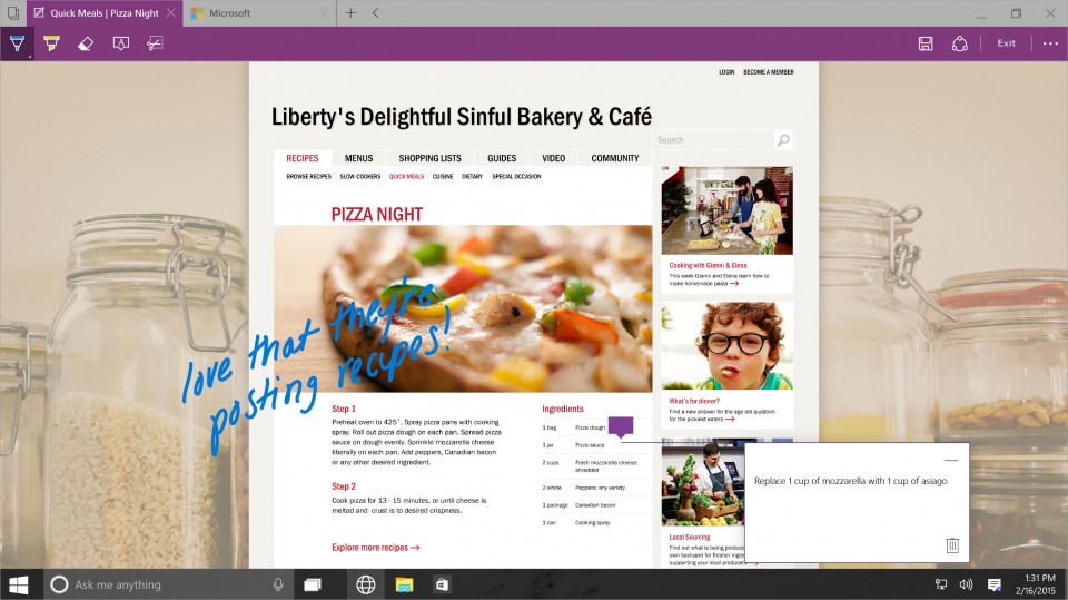 Οι διαφορετικοί τρόποι κράτησης σημειώσεων στον Spartan. Όπως κι αν βολεύεται ο καθένας, ο νέος browser της Microsoft θα καλύψει τις ανάγκες του.