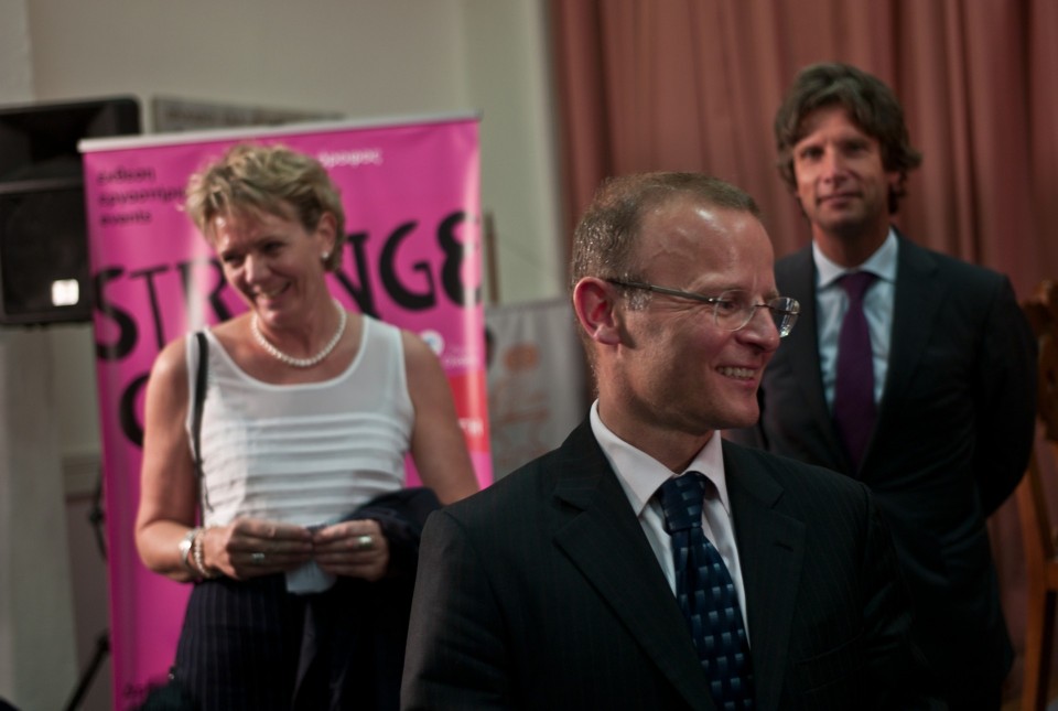 Η πρέσβειρα της Δανίας κ. Mette Knudsen, ο πρέσβης του Ηνωμένου Βασιλείου κ. John Kittmer και ο πρέσβης της Ολλανδίας κ. Jan Versteeg