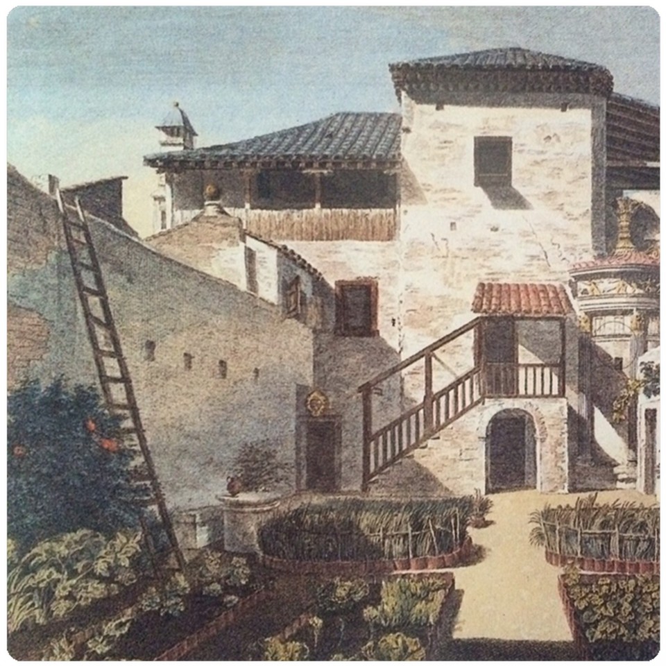 Η Μονή των Καπουτσίνων, χαλκογραφία των James ‘Athenian’ Stuart και Anthony Walker (1751)