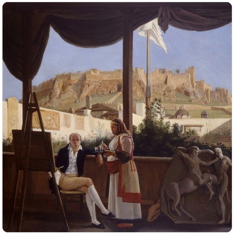 To σπίτι του Monsieur Fauvel, επιχρωματισμένη λιθογραφία του Luis Dupré (1819).