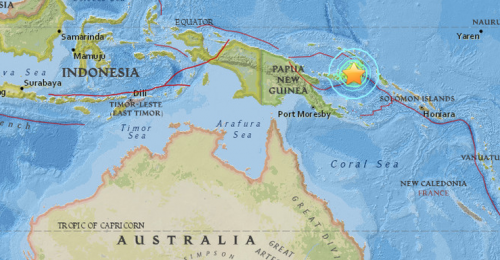 Ισχυρός σεισμός 7,4 Ρίχτερ στην Παπούα Νέα Γουινέα