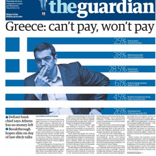 Guardian: «Η Ελλάδα δεν μπορεί να πληρώσει, δεν θα πληρώσει»