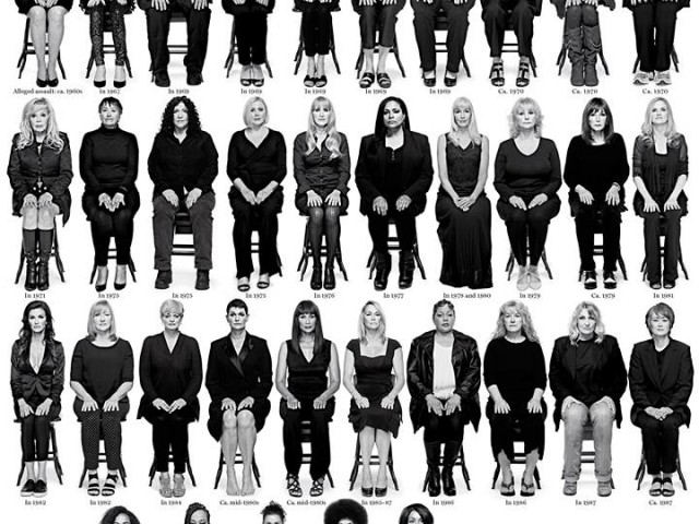 35 γυναίκες κακοποιημένες σεξουαλικά από τον Bill Cosby, σε ένα εξώφυλλο.