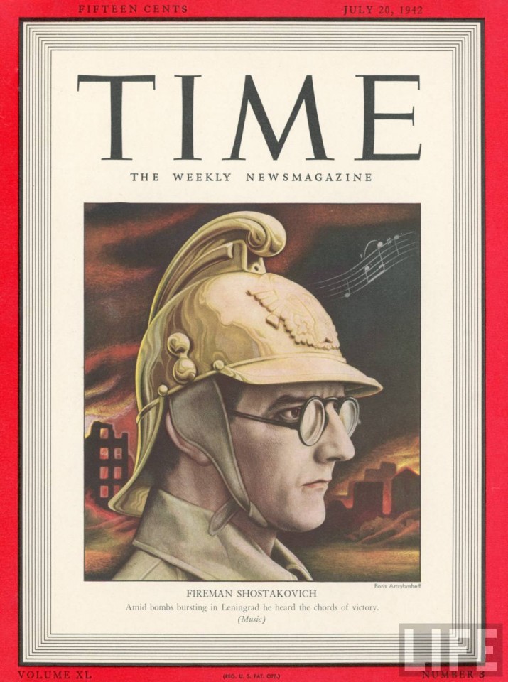 Ο Σοστακόβιτς στο εξώφυλλο του περιοδικού TIME.