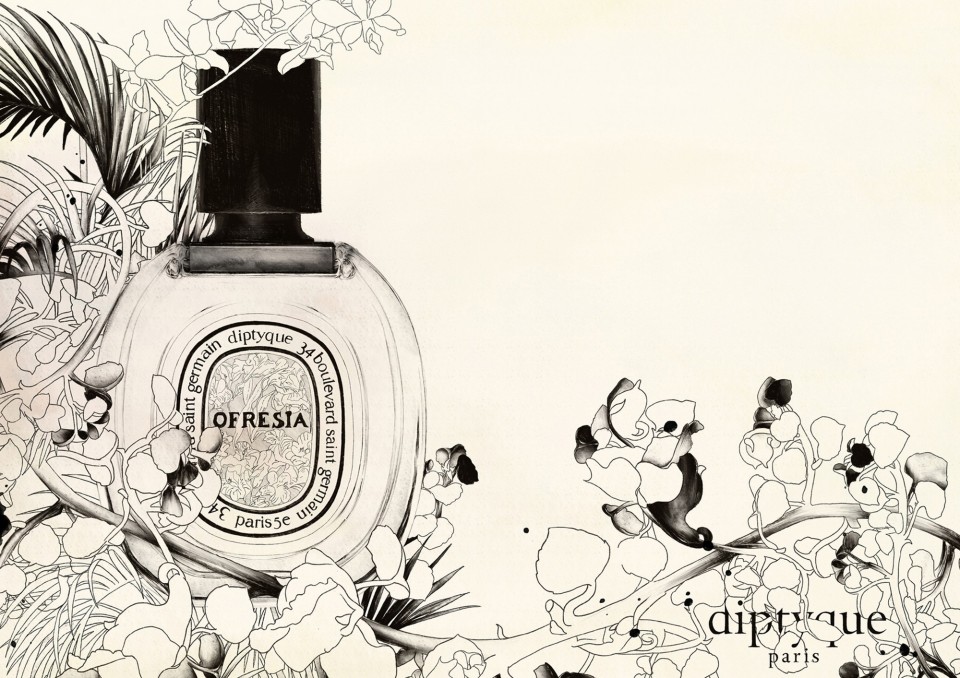 Εικονογράφηση από τη σειρά «Scent Stories» της εταιρείας «Diptyque».