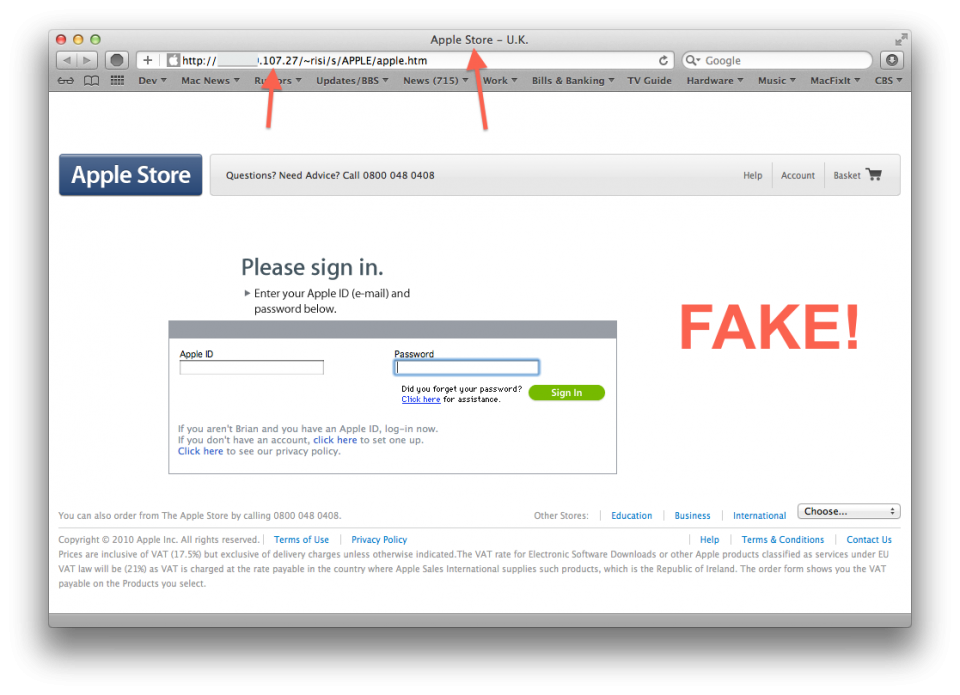 FakeAppleLoginPage
