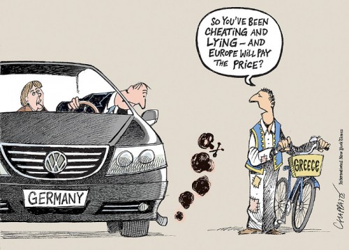 Το σκίτσο των New York Times για το σκάνδαλο της VW