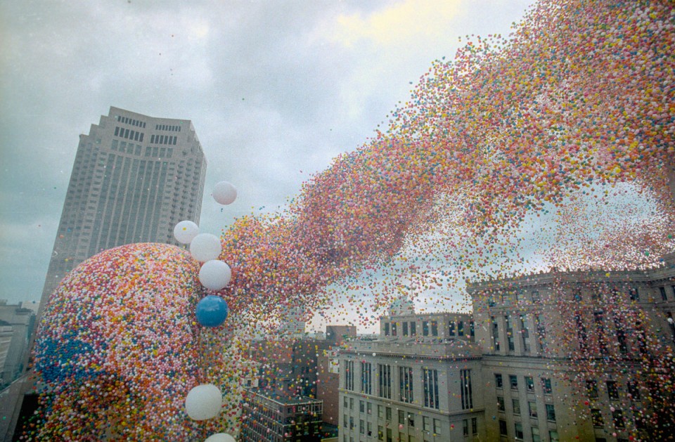 Balloons Surrounding Terminal Building