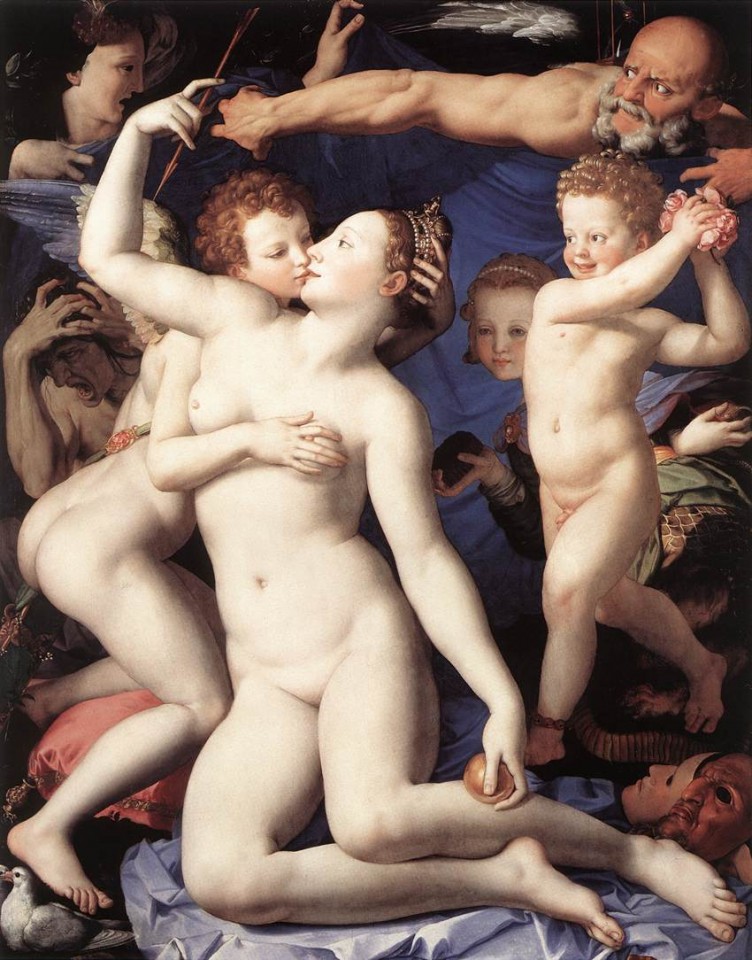 H Αφροδίτη, ο Έρωτας και ο Χρόνος (Η αλληγορία της Ηδονής). Πίνακας του Ιταλού ζωγράφου Άνιολο Μπροντσίνο.