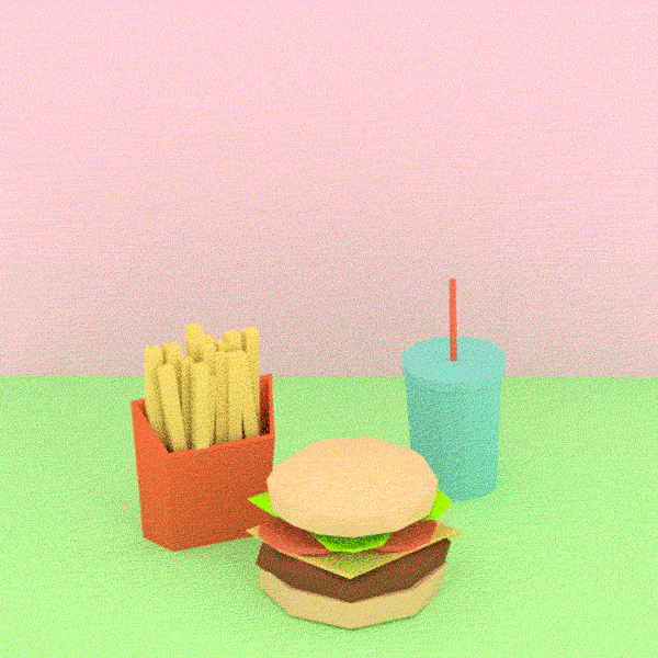 burger fries gif