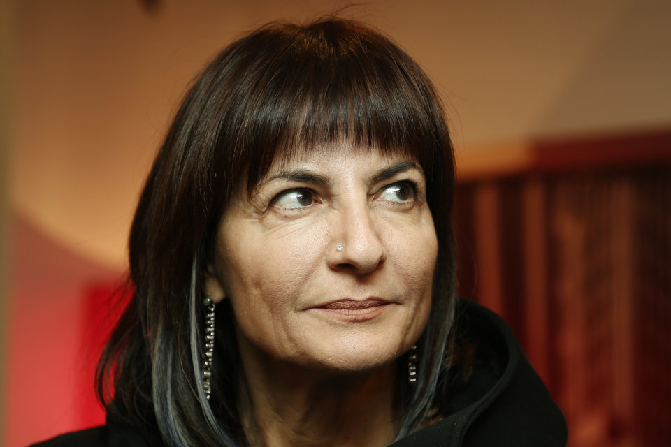 Η Αντιγόνη Λυμπεράκη, καθηγήτρια οικονομικών στο Πάντειο Πανεπιστήμιο και βουλευτής του Ποταμιού την κοινοβουλευτική περίοδο Ιανουάριος-Σεπτέμβριος 2015.