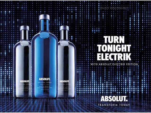 Absolut Electrik: η νέα συλλεκτική φιάλη της Absolut ηλεκτρίζει τη νύχτα