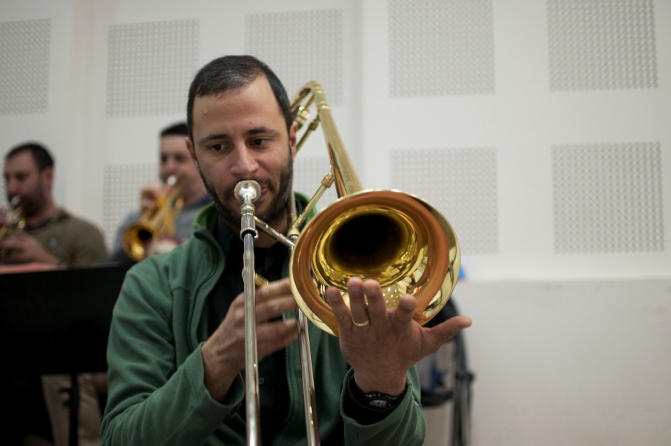 Ο Άγγελος Τζαμαρίας στο τρομπόνι