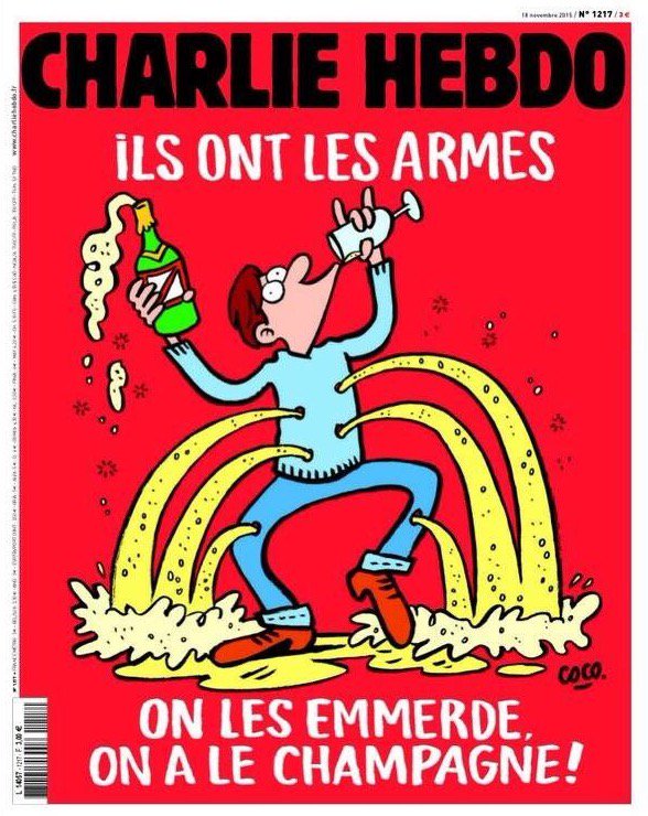 Το εξώφυλλο του Charlie Hebdo μετά τις τρομοκρατικές επιθέσεις στο Παρίσι.