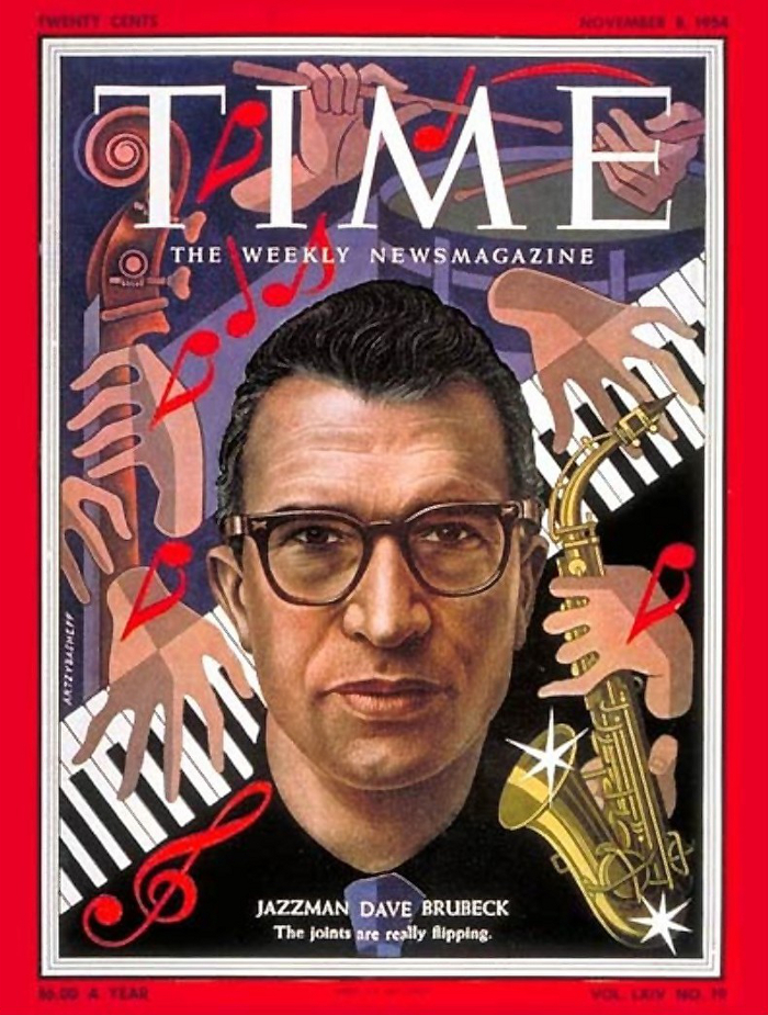 O Ντέιβ Μπρούμπεκ στο εξώφυλλο του περιοδικού ΤΙΜΕ.