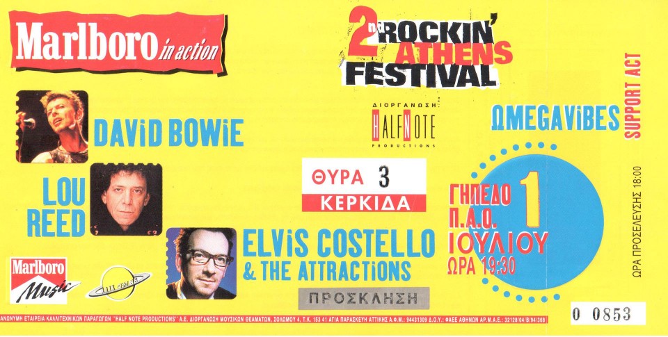 David Bowie ticket 1.7.15 PAO Stadium 2