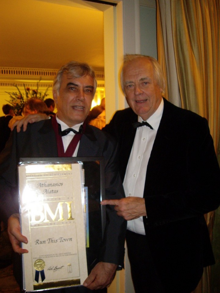 2.Αthanasios Alatas and Sir Tim Rice at the 2010 BMI London Awards