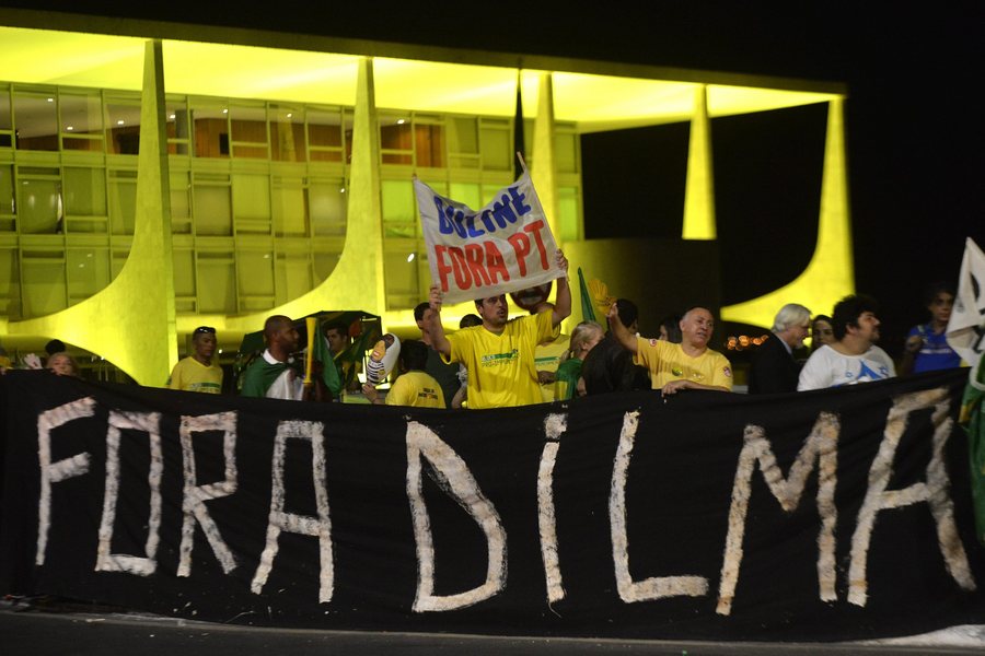 Διαμαρτυρίες εναντίον της Ντίλμα Ρούσεφ FERNANDO BIZERRA JR.- EPA 