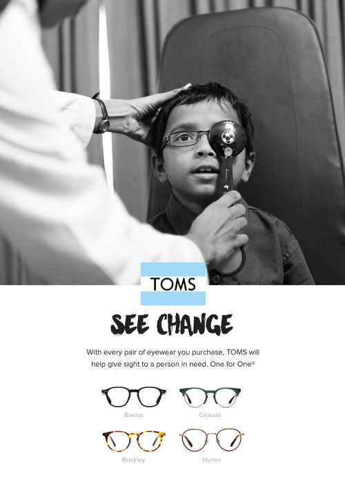 Αν αγοράσετε γυαλιά την Παγκόσμια Ημέρα Όρασης, η Toms βοηθάει άλλο ένα άτομο με προβλήματα όρασης