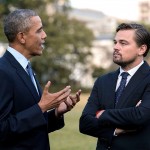 Ο ΝτιΚάπριο και ο Ομπάμα μιλούν για το κλίμα στον κήπο του Λευκού Οίκου