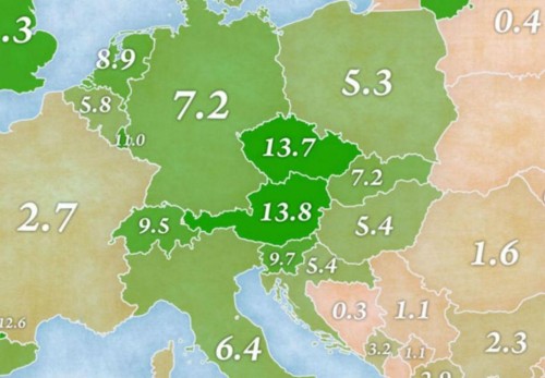 O χάρτης με τις πιο φιλικές χώρες για vegetarian στην Ευρώπη