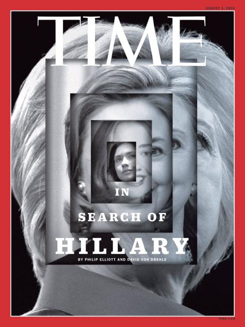 21-07-2016 Time (US) Hillary Cover Time magazine Artwork Oliver Munday Design director PW Pine
