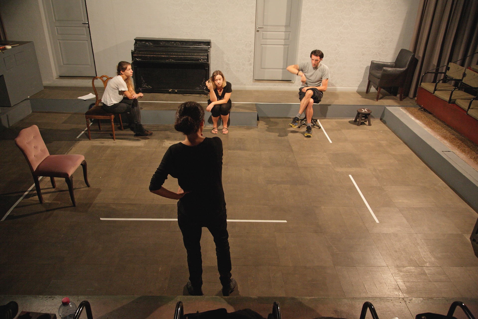 Στιγμιότυπο από τις πρόβες. 