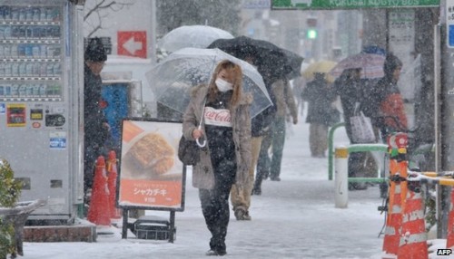 Νιφάδες χιονιού είδε το Τόκιο μετά από μισό αιώνα τέτοια εποχή