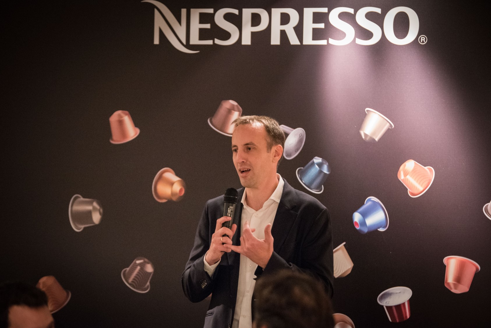 Ο Γενικός Διευθυντής της Nespresso Hellas, Αντώνης Αυγερόπουλος, στην παρουσίαση του λευκώματος