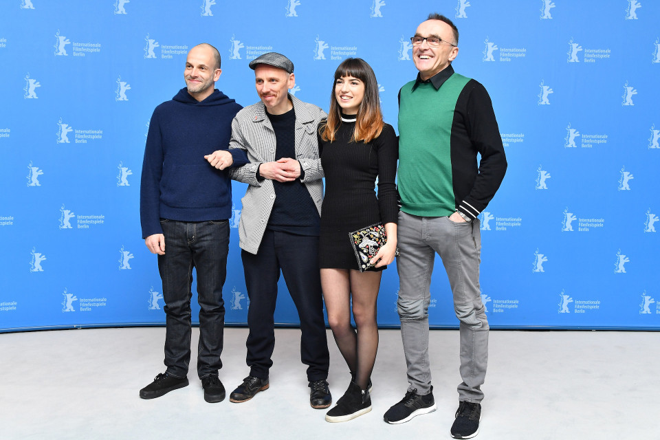 Jonny Lee Miller, Ewen Bremner, Anjela Nedyalkova και Danny Boyle στη Berlinale 2017.