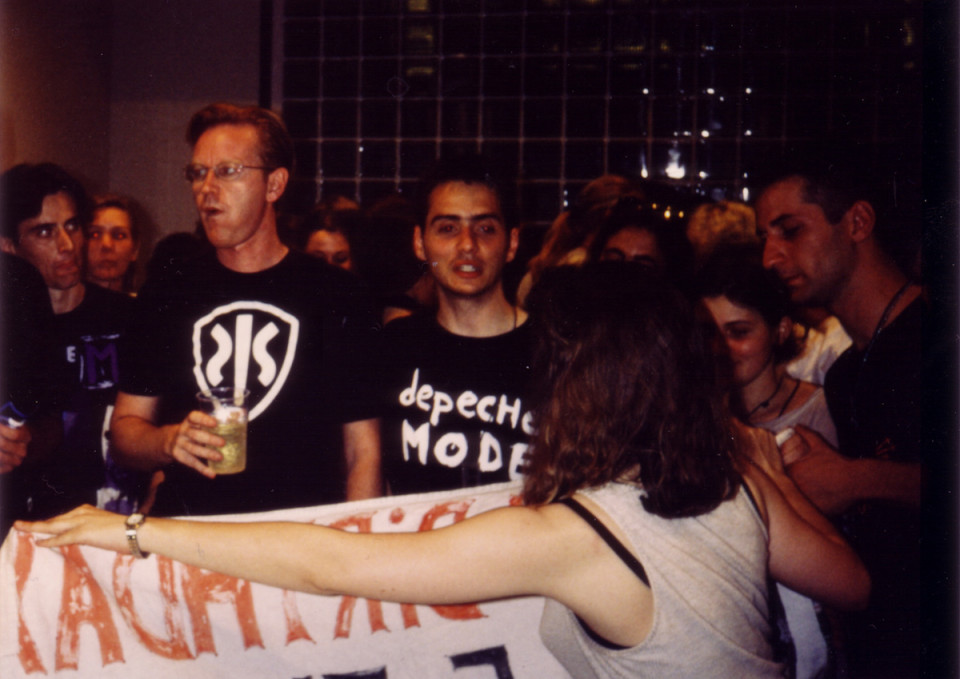 O Andy Fletcher σε πάρτυ  Hysterika, 7 Ιουλίου 1993.