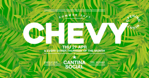 O Chevy θα βρίσκεται στο Cantina Social στις 27 Απριλίου