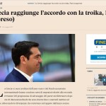 Πρώτο θέμα στον ιταλικό τύπο η χτεσινή συμφωνία με τους δανειστές