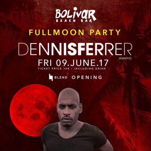Full moon party στο Bolivar Bar αυτήν την Παρασκευή με Dj τον Dennis Ferrer!