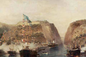 Στις 25 Ιουλίου του 1893 εγκαινιάζεται η Διώρυγα της Κορίνθου