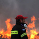 Φωτιά πάνω από το κάστρο της Μονεμβασιάς