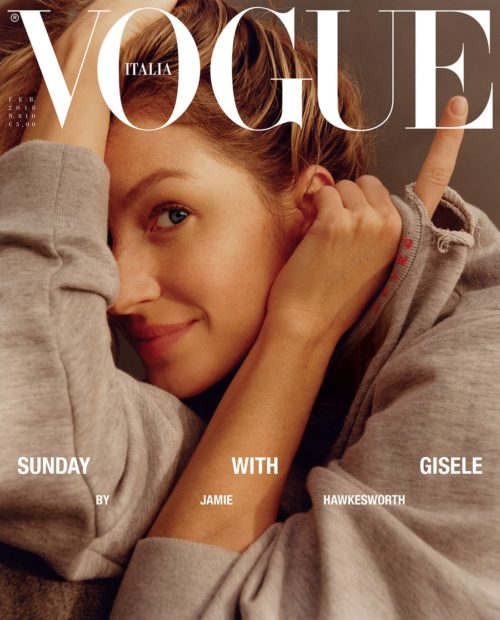 H Ζιζέλ στο εξώφυλλο της ιταλικής Vogue χωρίς ίχνος μακιγιάζ
