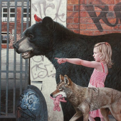 Ένας ζωγράφος βάζει παιδιά και άγρια ζώα να συνυπάρχουν στους εντυπωσιακούς πίνακές του! [ΕΙΚΟΝΕΣ]