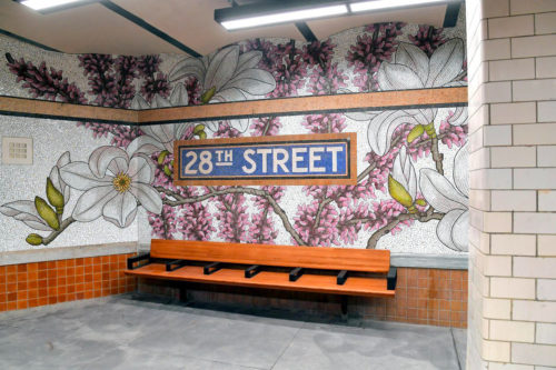 Ανθισμένα λουλούδια στο μετρό της Νέας Υόρκης