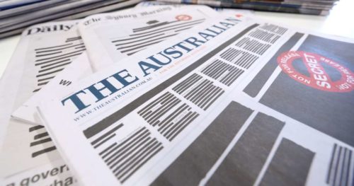 Αυστραλία: Με λογοκριμένη την πρώτη τους σελίδα κυκλοφόρησαν σήμερα οι εφημερίδες