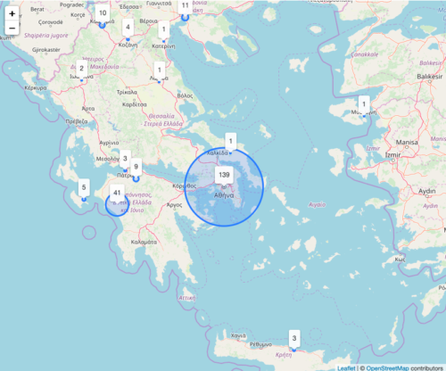 Αυτός είναι ο πρώτος live χάρτης με τα κρούσματα του κορονοϊού στην Ελλάδα